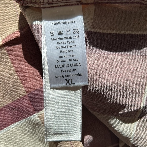 LulaRoe Annabelle Plaid Ruffle XL Midi Dress New Tiered Browns & Cream - Picture 5 of 6